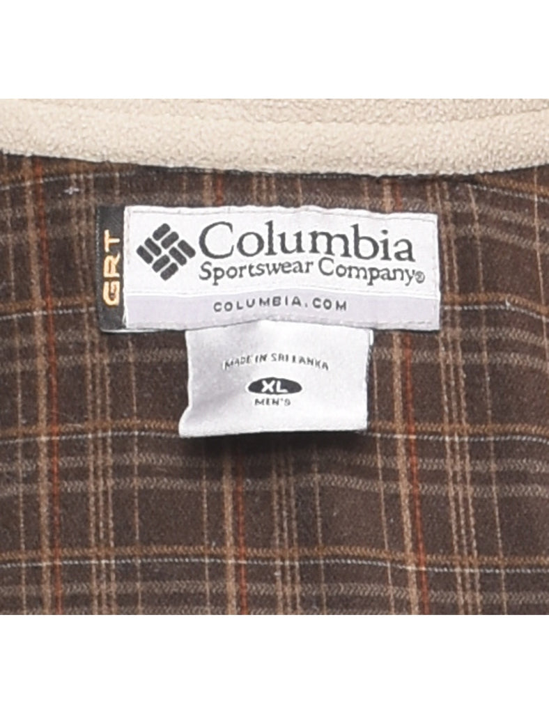 Columbia Checked Brown Shirt - XL