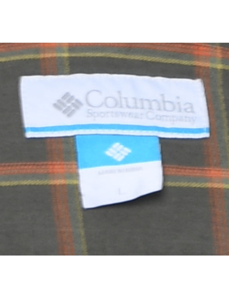 Columbia Checked Green Flannel Shirt - L