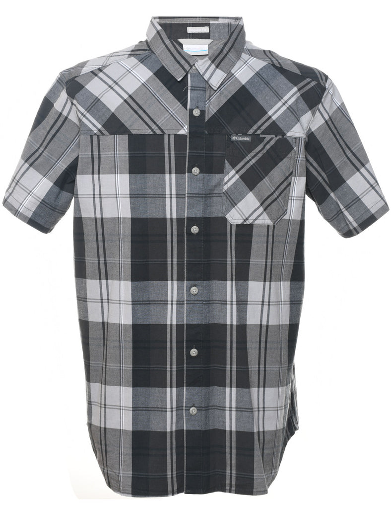 Columbia Checked Grey & White Shirt - L