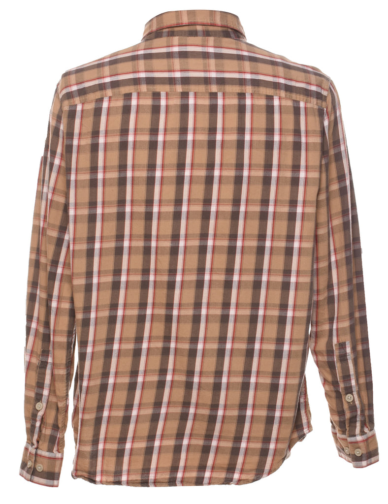 Columbia Checked Light Brown & Red Shirt - M