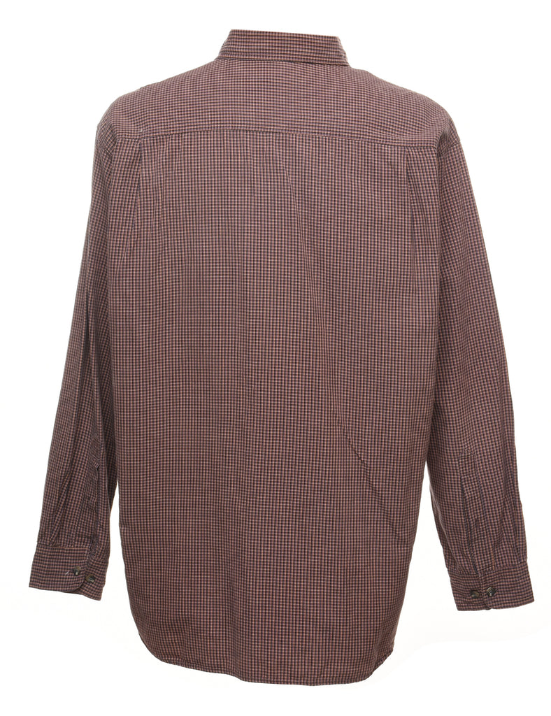 Columbia Checked Plum & Black Shirt - XL