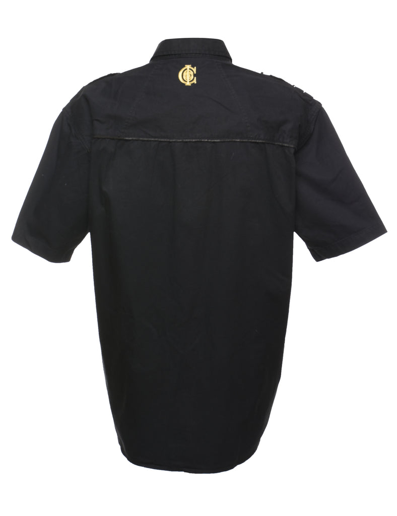 Coogi Embroidered Black 1990s Shirt - XL