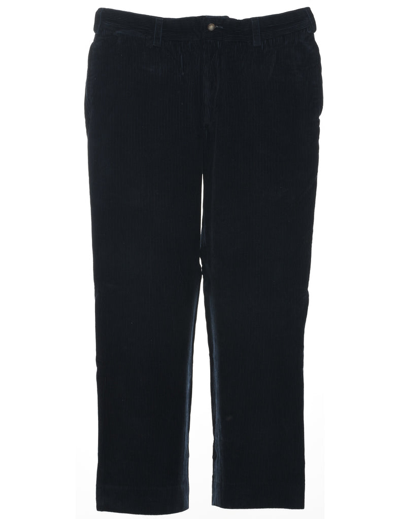 Corduroy Black Trousers - W34 L30