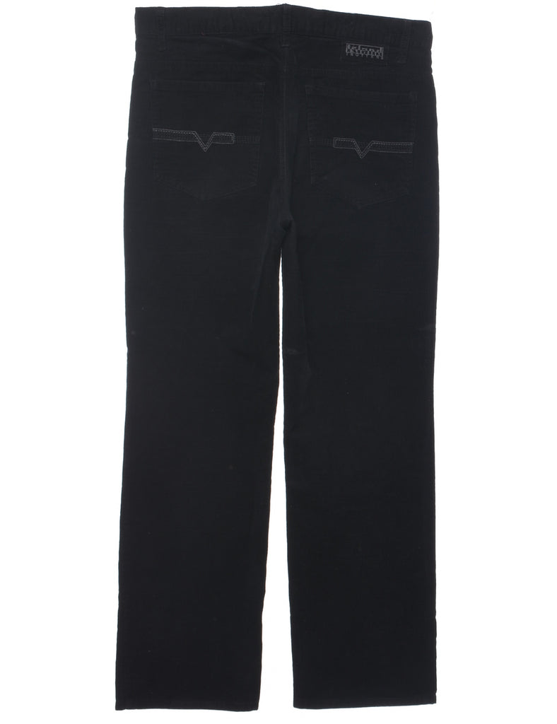 Corduroy Black Trousers - W34 L32