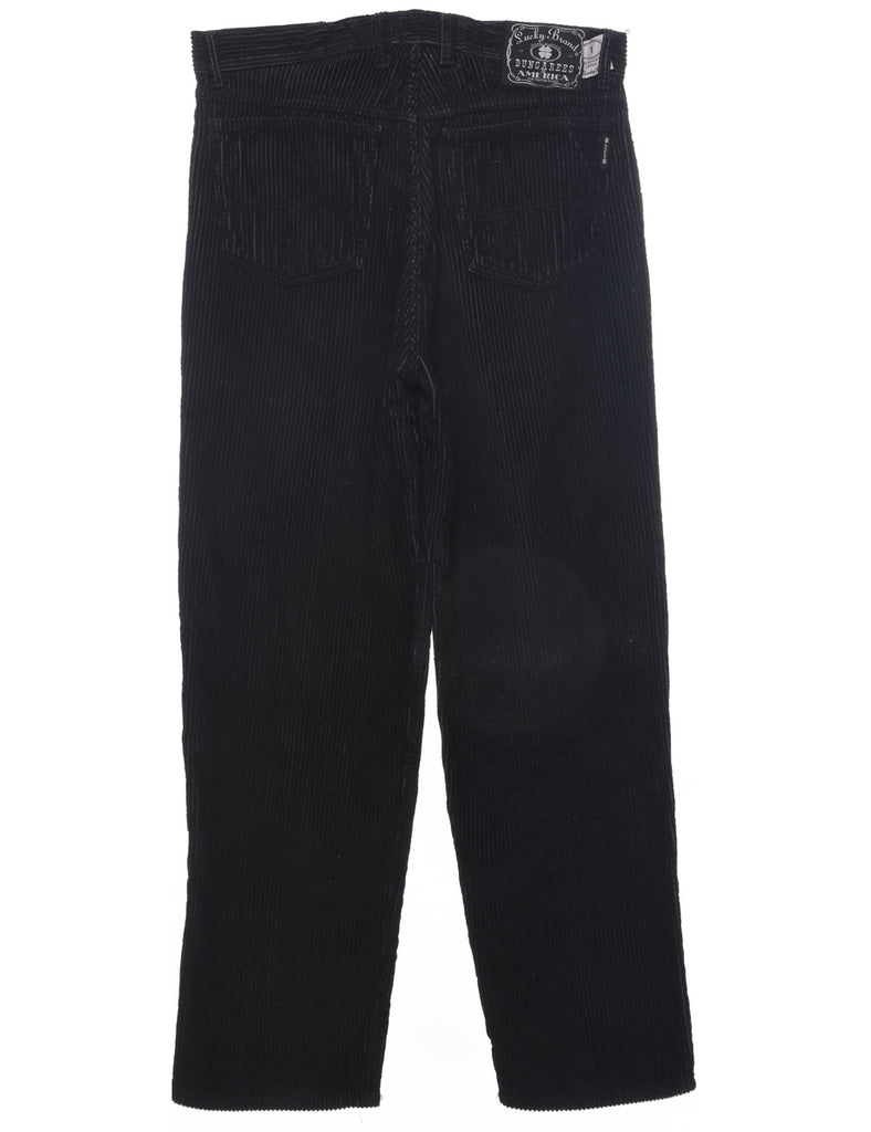 Corduroy Black Trousers - W34 L31