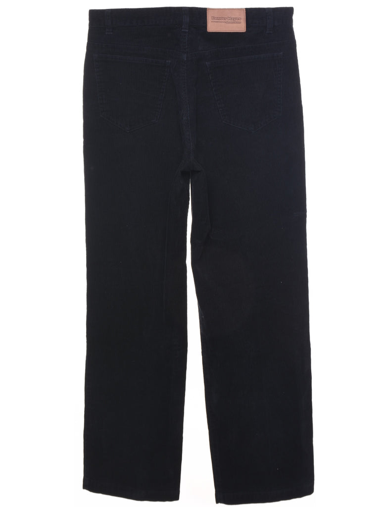 Corduroy Black Trousers - W34 L30