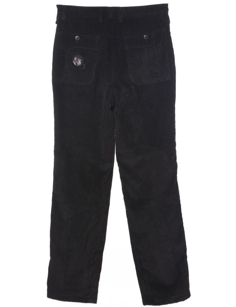 Corduroy Black Trousers - W33 L33