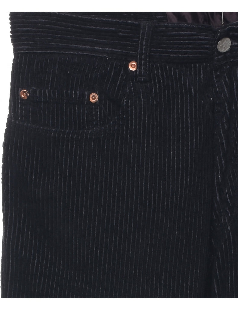 Corduroy Black Trousers - W34 L31