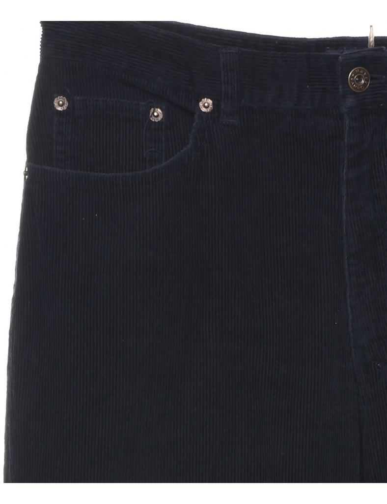 Corduroy Black Trousers - W34 L30