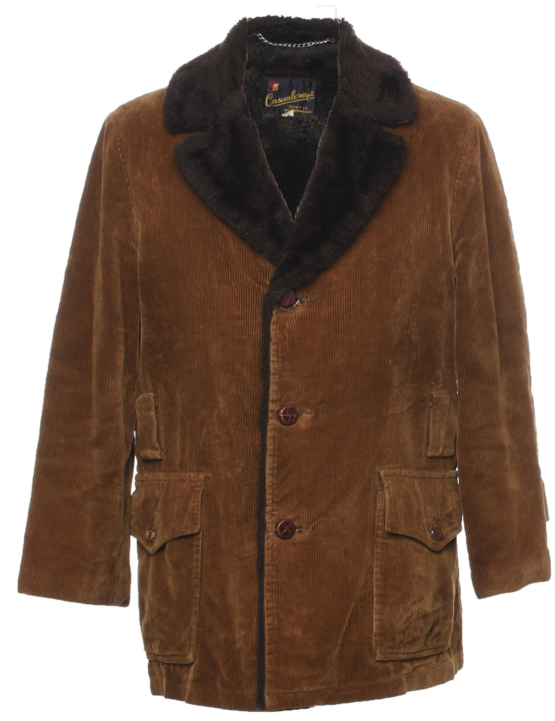 Corduroy Brown Coat - M