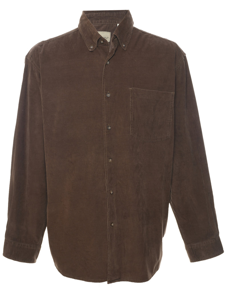 Corduroy Brown Shirt - L