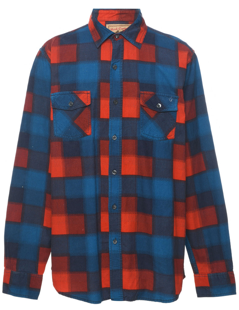 Corduroy Checked Shirt - L