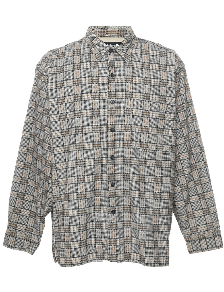 Corduroy Checked Shirt - L