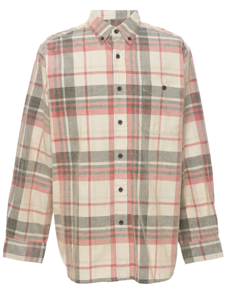 Corduroy Checked Shirt - L