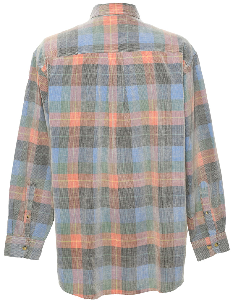 Corduroy Checked Shirt - L