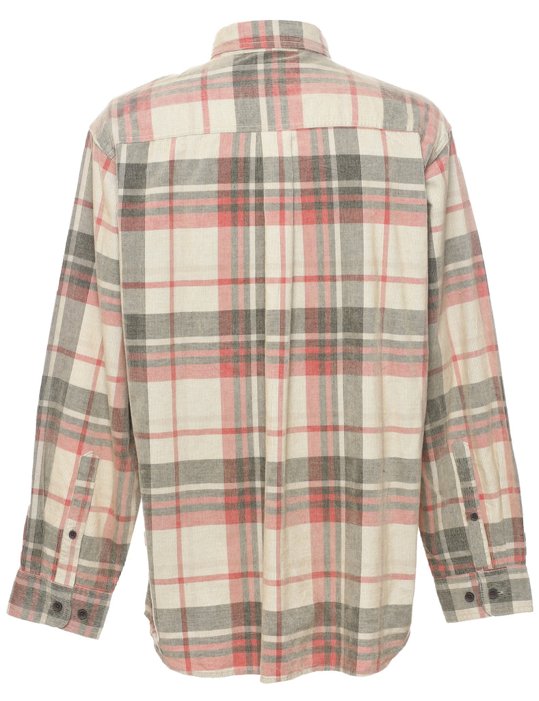 Corduroy Checked Shirt - L