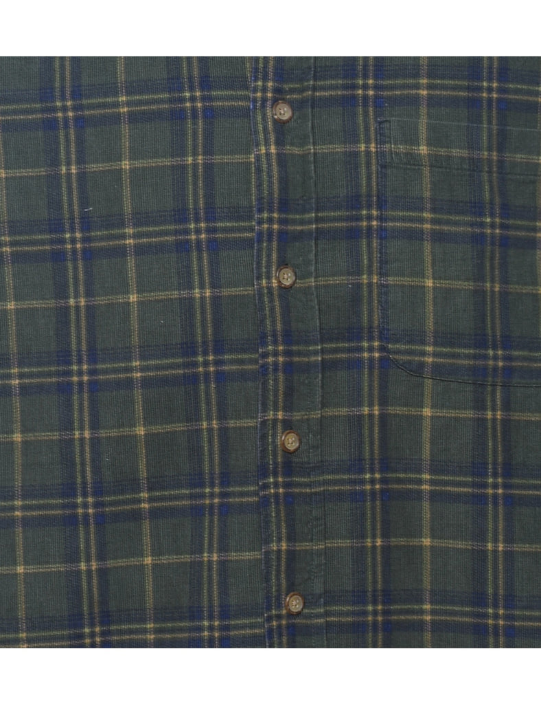 Corduroy Checked Shirt - M