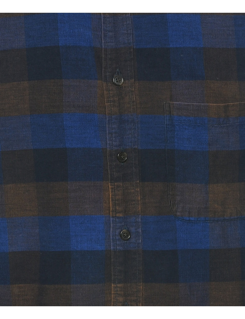 Corduroy Checked Shirt - M