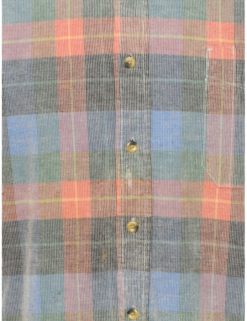 Corduroy Checked Shirt - L