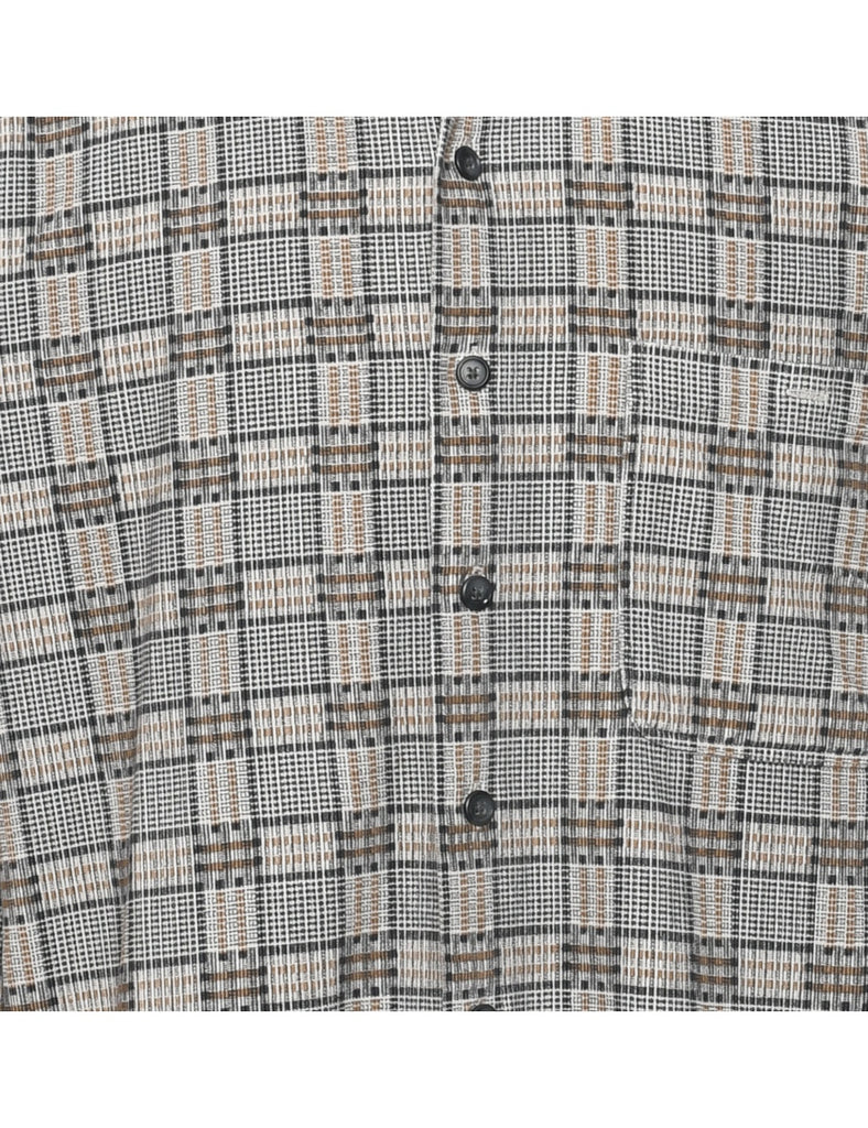 Corduroy Checked Shirt - L