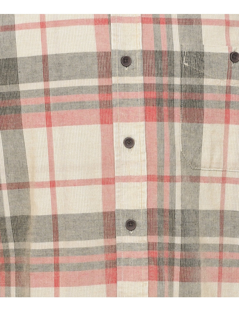 Corduroy Checked Shirt - L