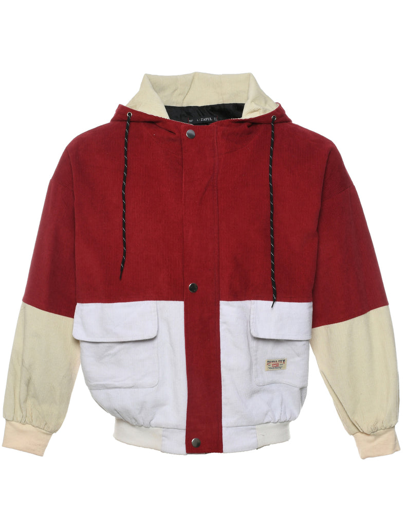 Corduroy Colour Block Jacket - L