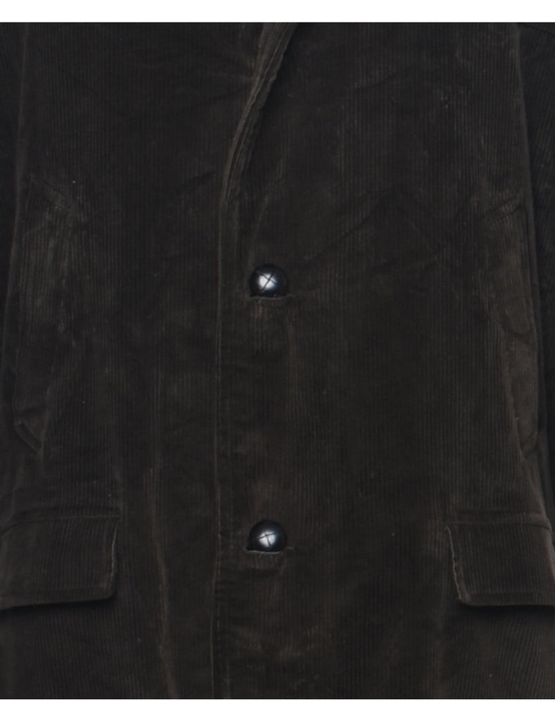 Corduroy Dark Brown Coat - L