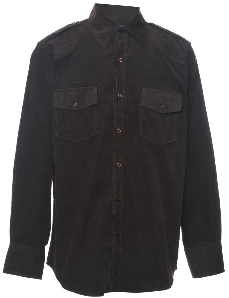 Corduroy Dark Brown Shirt - M