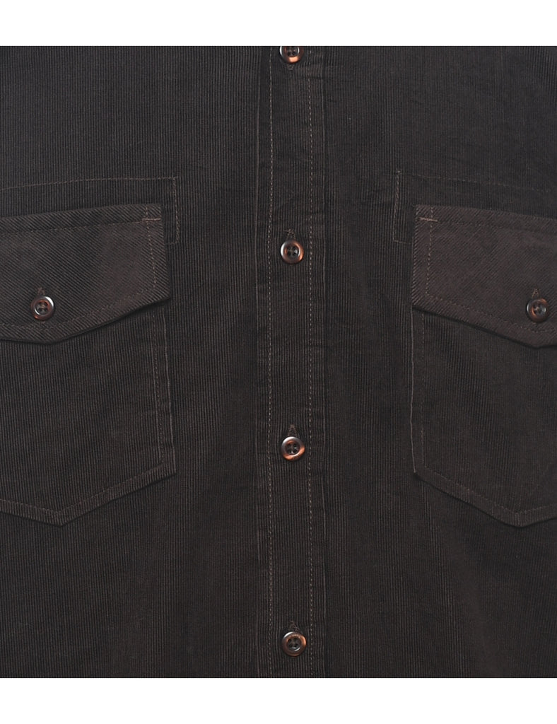 Corduroy Dark Brown Shirt - M