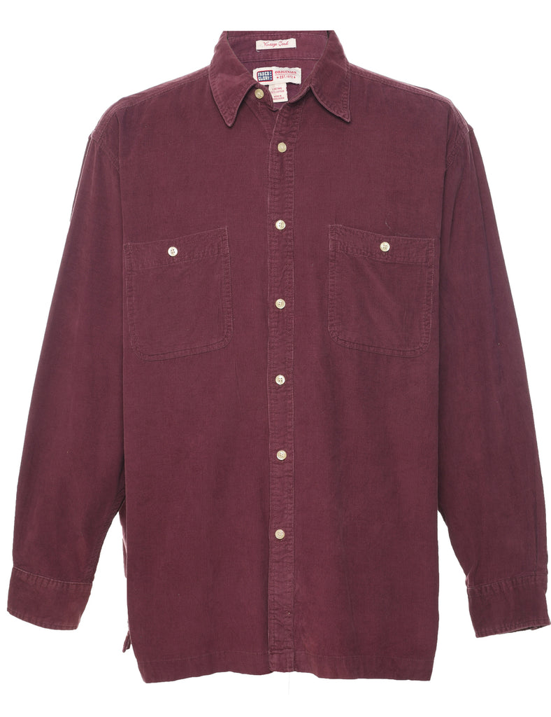 Corduroy Maroon Shirt - L