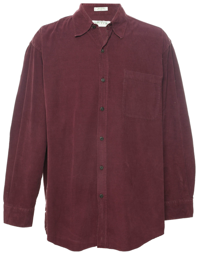 Corduroy Maroon Shirt - XL