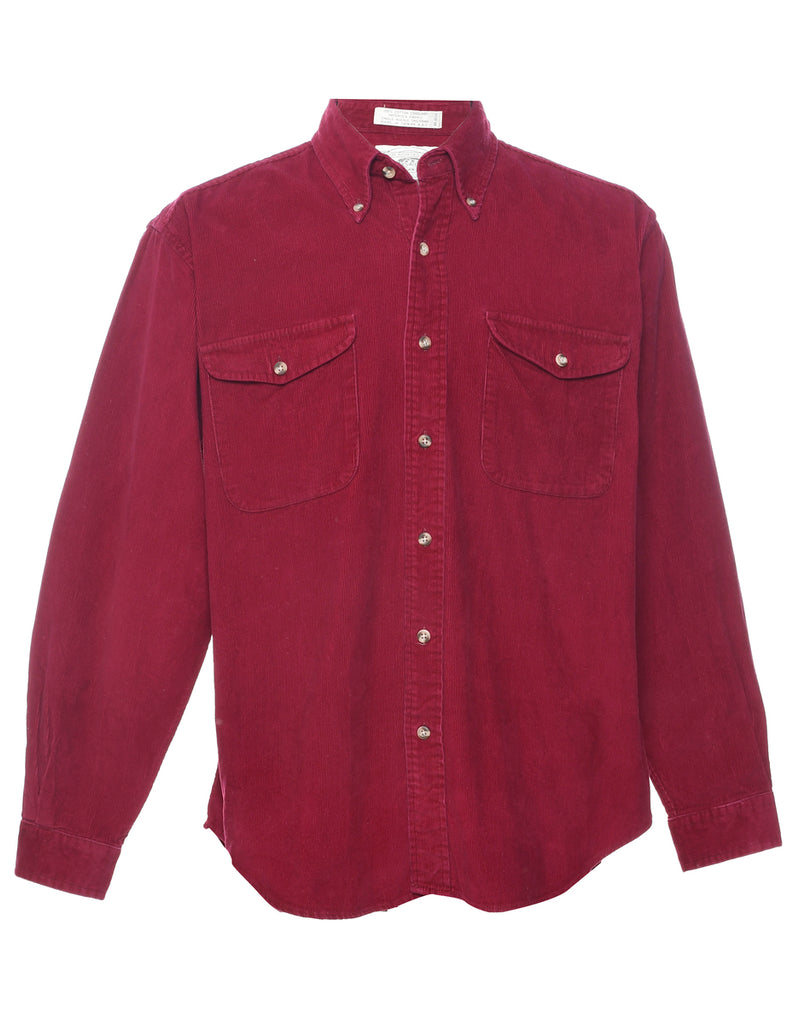 Corduroy Maroon Shirt - L