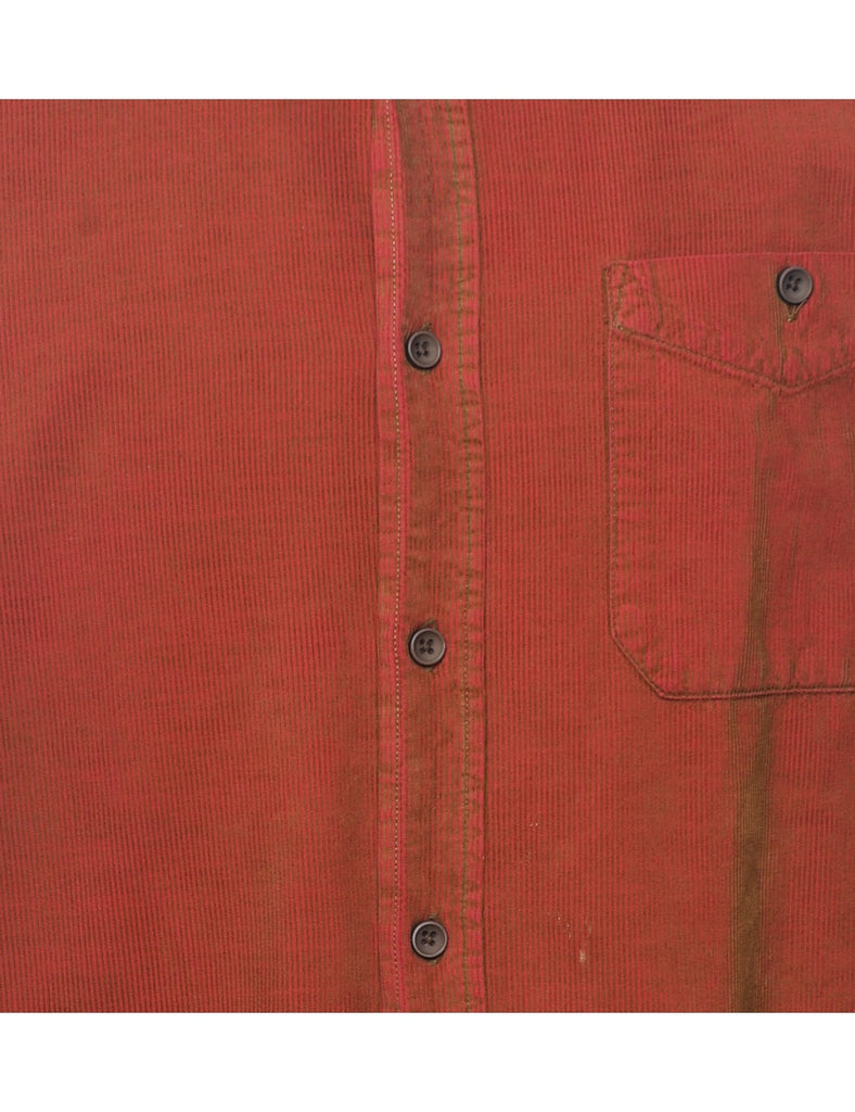 Corduroy Maroon Shirt - M