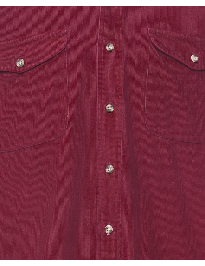 Corduroy Maroon Shirt - L