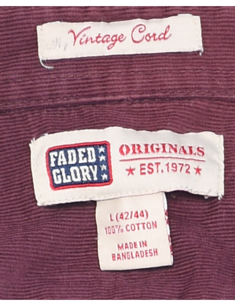 Corduroy Maroon Shirt - L