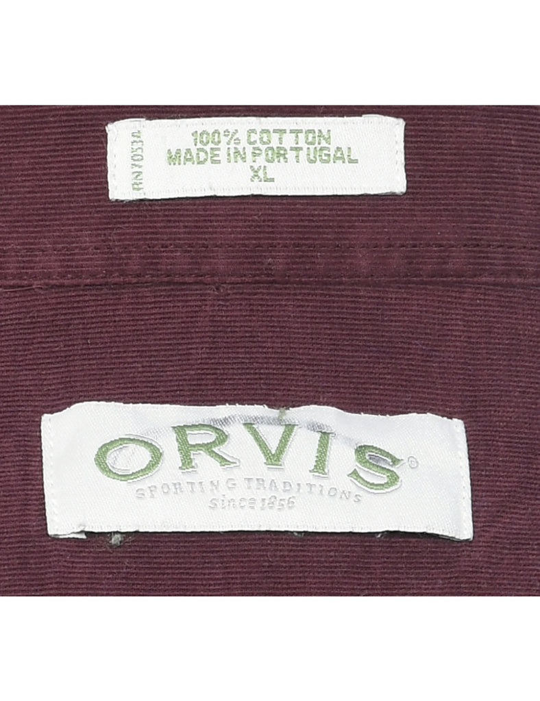 Corduroy Maroon Shirt - XL