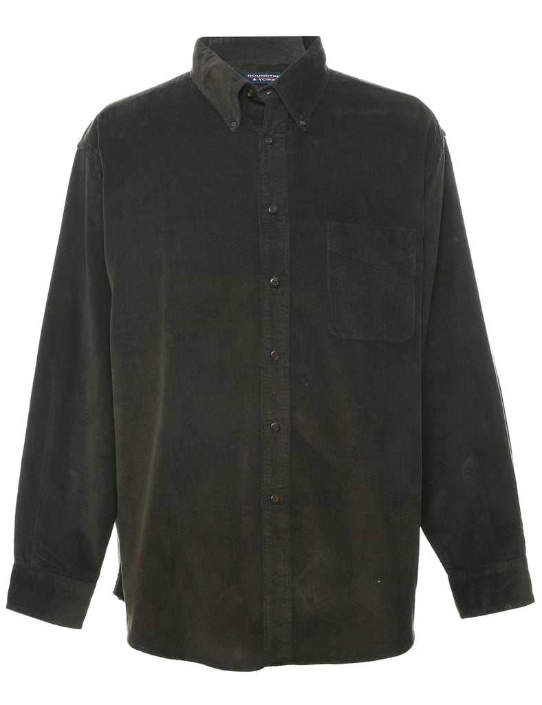 Corduroy Olive Green Shirt - XL