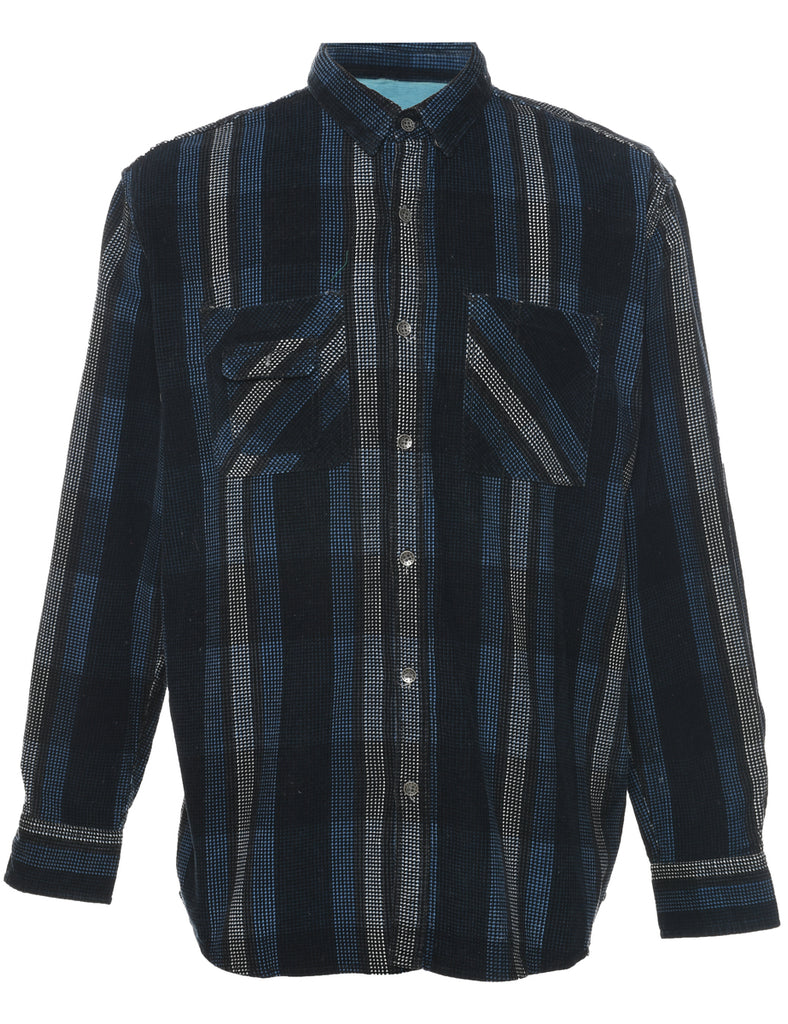 Corduroy Striped Pattern Shirt - S