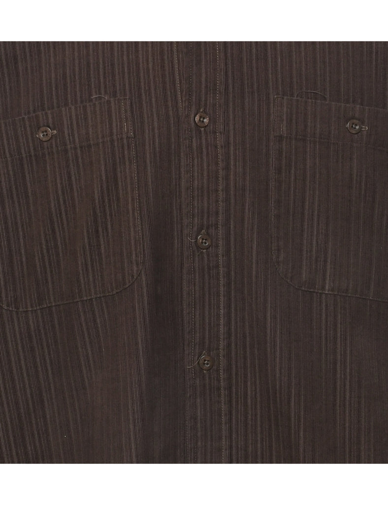 Corduroy Striped Pattern Shirt - M