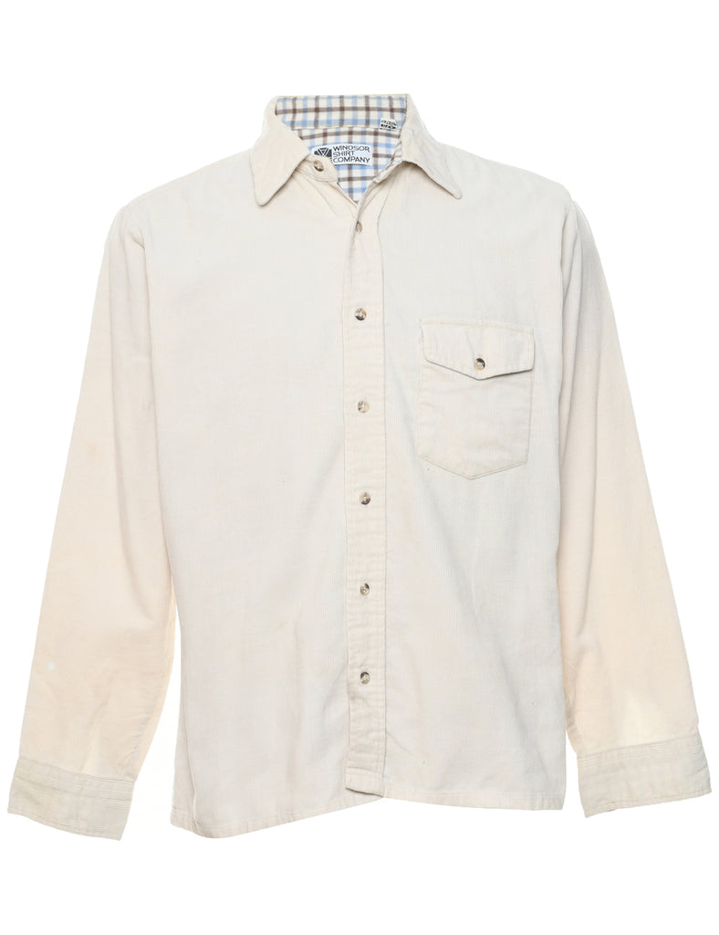 Corduroy White Shirt - M