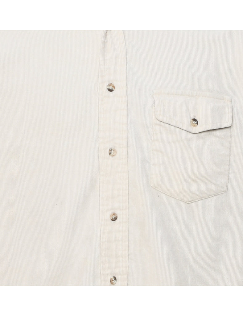 Corduroy White Shirt - M