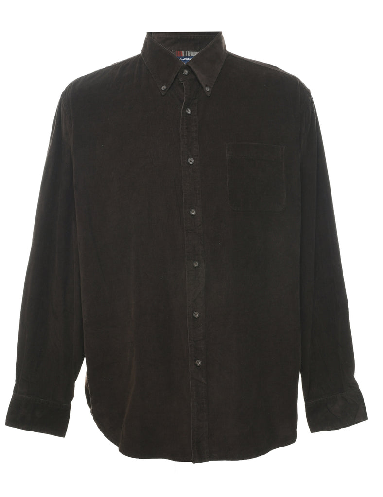 Dark Brown Corduroy Shirt - L