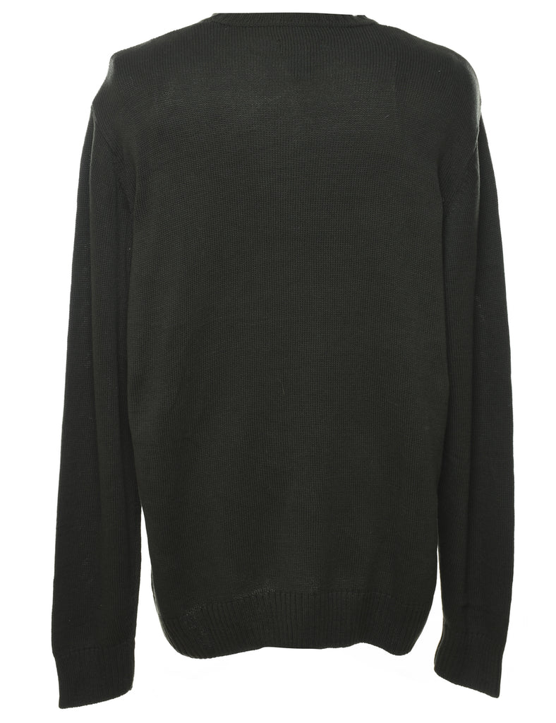 Dark Green Nordic Jumper - L