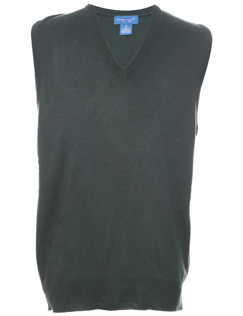 Dark Green Sweater Vest - L