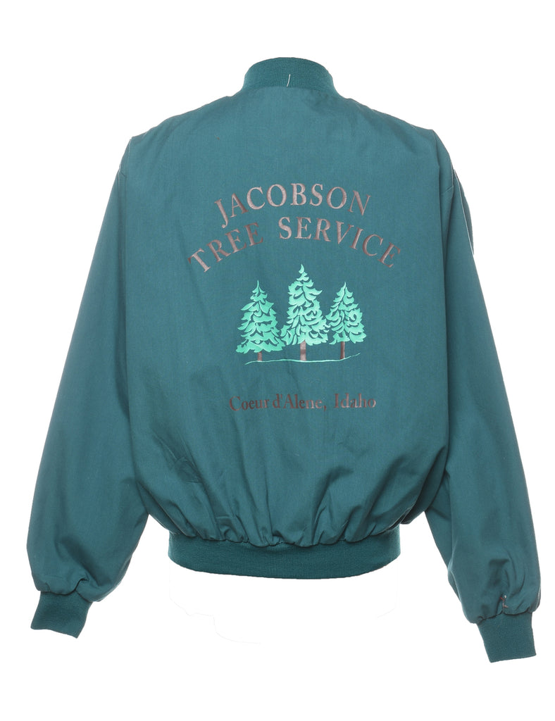 Dark Green Tree Services Design Bomber Jacket - L