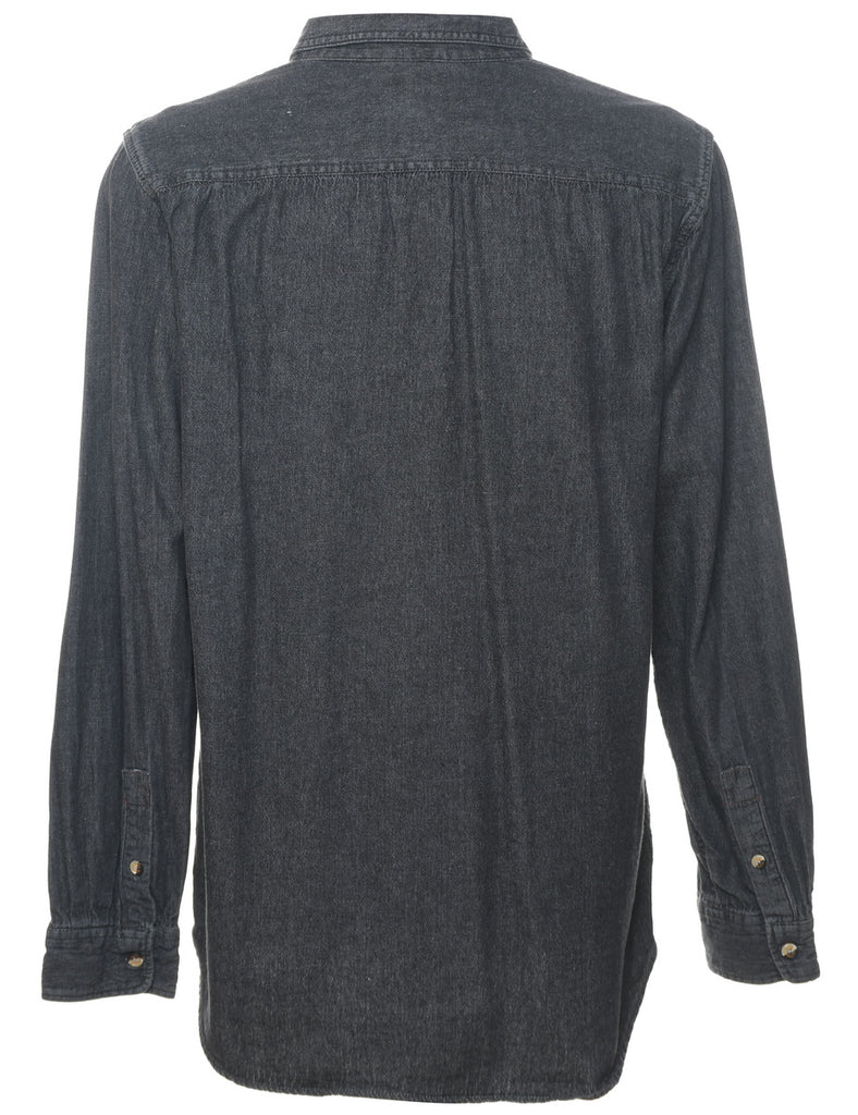 Dark Grey Denim Shirt - L