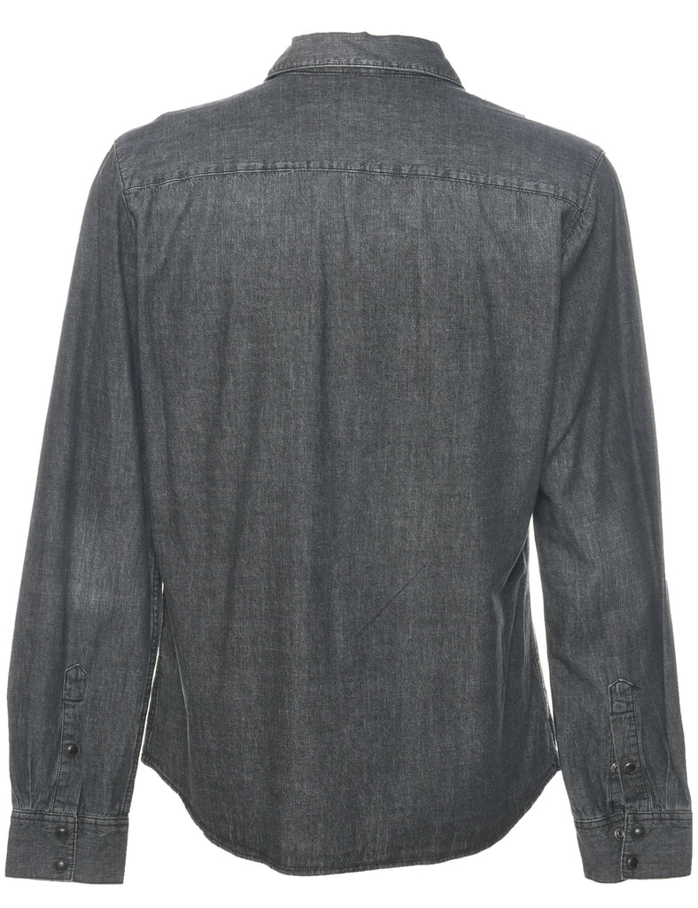 Dark Grey Denim Shirt - L