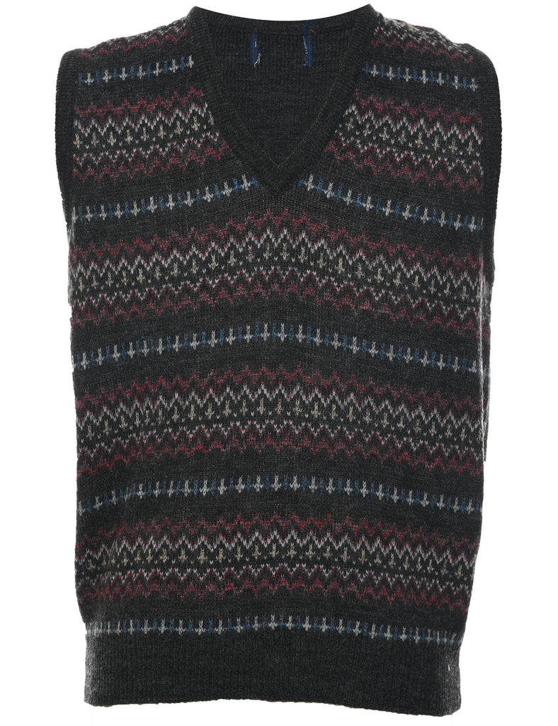 Dark Grey Sweater Vest - M