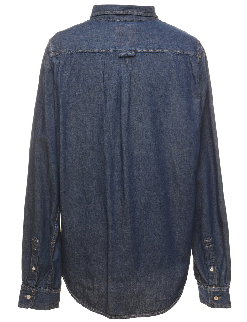 Dark Wash Denim Shirt - L