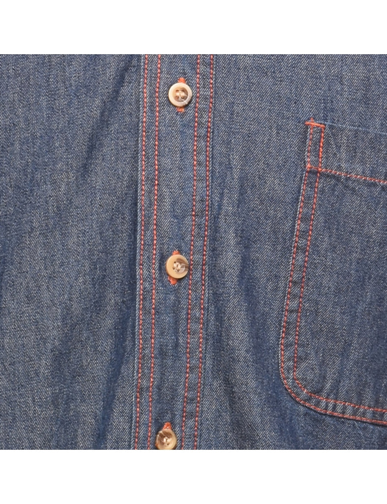 Dark Wash Denim Shirt - M